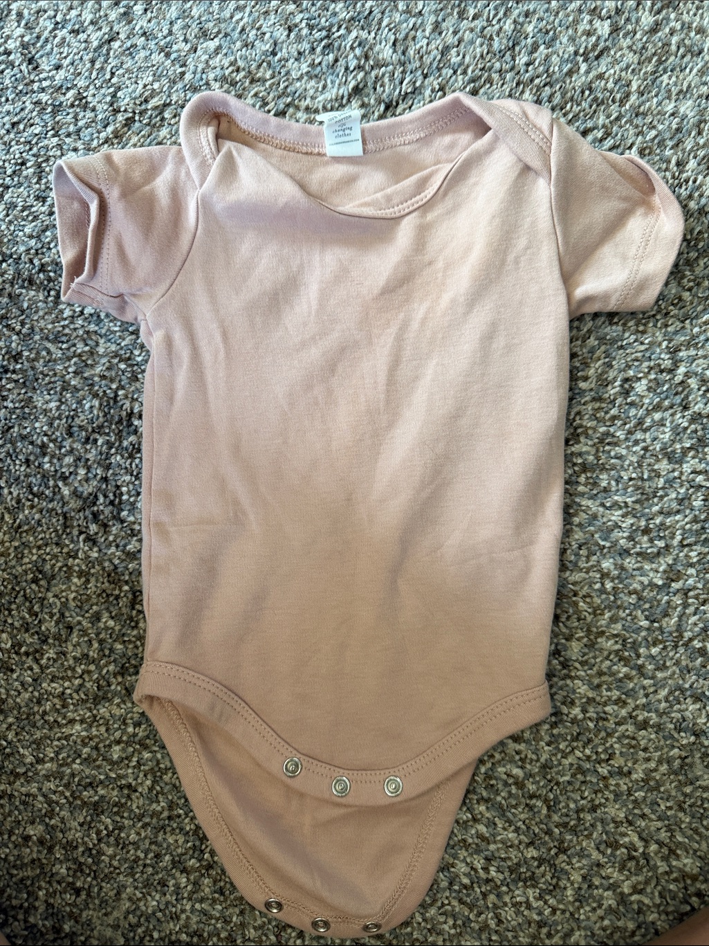 Nwot Colored Organics Short-Sleeve Baby Bodysuit In Light Pink